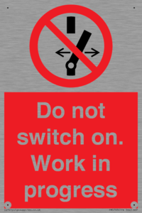 Do not switch on. Work in progress